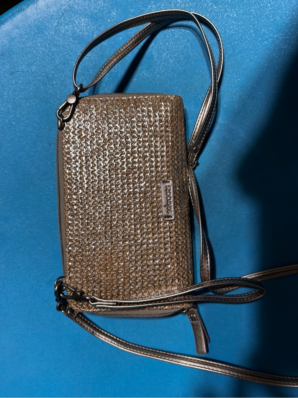 Sak roots Metallic  Bronze Crossbody Bag